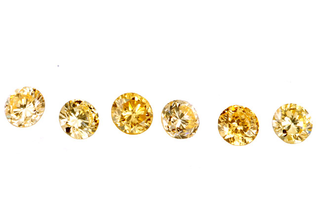 Diamant jaune-orange 1.2mm