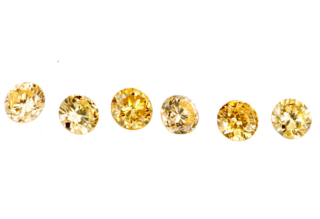 Diamant jaune-orange 1.5mm