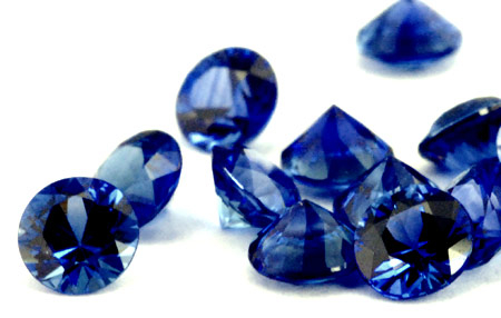Saphir bleu rond (calibré)