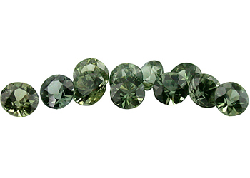 Saphir vert (rond - calibré) 0.13ct