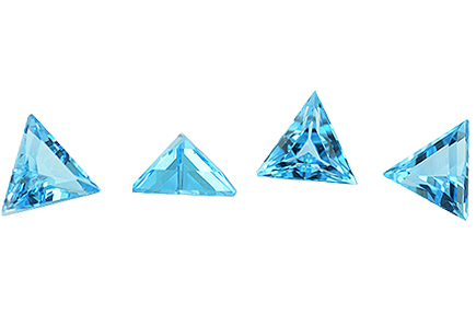 Topaze bleue Swiss Blue triangle 5mm (traitée)
