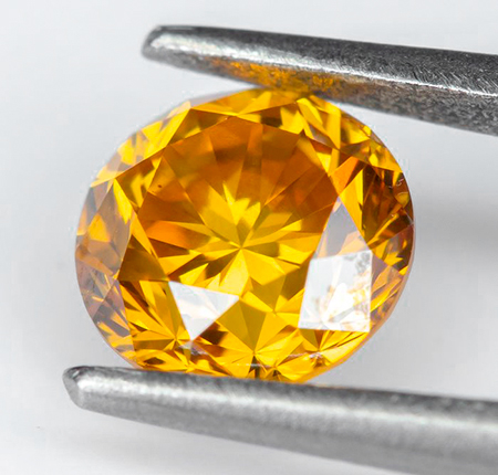 Diamant jaune orange naturel 0.27ct