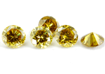 Diamant jaune-vert 2.1mm