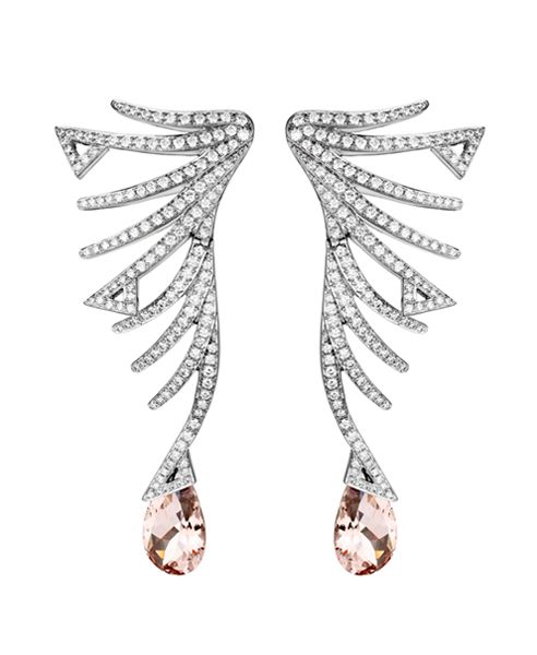 AKILIS-earings Cruella-morganite-diamonds-white gold