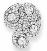 BELPERON-diamond escargot brooch 1932-40