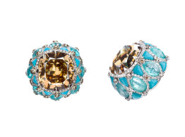 BOGH ART-champagne diamonds-diamonds-diamants-turquoise-Paraiba tourmaline