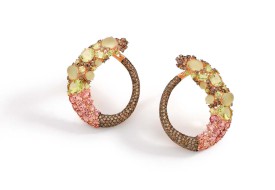 BRUMANI-Baobab  collection-earrings-brown diamonds-chrysoberyls-lemon quartz-mandarin garnet