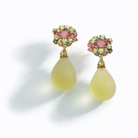 BRUMANI-Baobab  collection-earrings-lemon quartz-diamonds-chrysoberyls-garnets