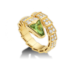 BVLGARI-Serpenti ring-diamonds-Peridot