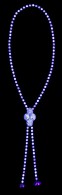 BY FLAVIE-Grappe collection, yellow gold necklace, fluorescents diamonds