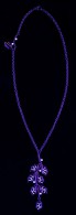 BY FLAVIE-Maïa collection, yellow gold necklace, fluorescents diamonds