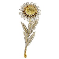Buccellati-Citrine-diamonds-Flower Brooch
