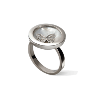CARREA Y CARREA-Baile de Mariposas Ring-mother of pear-diamonds