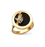 CARREA Y CARREA-Baile de bambu Ring-onyx -diamonds