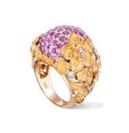 CARREA Y CARREA-Emperatriz Bouquet Ring-pink sapphires-diamonds