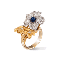 CARREA Y CARREA-Emperatriz Maxi Ring -blue sapphire-diamonds