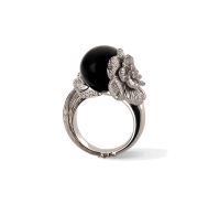 CARREA Y CARREA-Gardenias Ring-onyx-diamonds