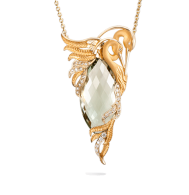 CARREA Y CARREA-Garzas Maxi Necklace-prasiolite-diamonds