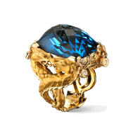 CARREA Y CARREA-Nankin Ring-blue topaz-diamonds