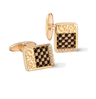 CARREA Y CARREA-Sierpes Cufflinks-onyx -diamonds