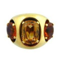 CARTIER-1940s Citrine Gold Ring