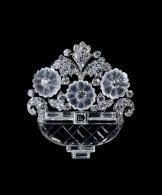 CARTIER-Basket of Flowers Brooch-rock crysta- moonstones-Diamonds -1930