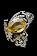 CARTIER-Butterflies brooch-white and yellow diamonds