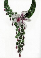 CARTIER-Caresse d'orchidées collection-diamonds-rubies, rubellite-pearls-emeralds