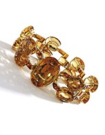 CARTIER-Platinum-Citrine - Diamond Bracelet -London, circa 1940.