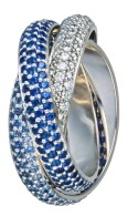 CARTIER- Trinity Rings-Sapphires- Diamonds