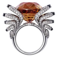 CARTIER- brown tourmaline, obsidian-diamonds
