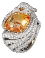 CARTIER-high jewellery collection-ring bird diamond garnet mandarin