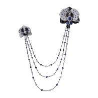 CARTIER- royal collection-brooch-charoite, diamonds-sapphire