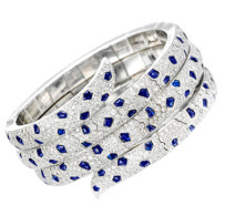 CARTIER- sapphires diamonds wrap bracelet