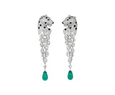 CARTIER_Panther-earrings-onyx-diamonds-emerald-drops