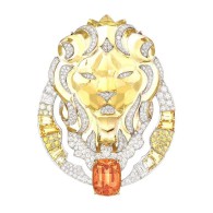 CHANEL-Lion Solaire  brooch-Citrine-diamonds