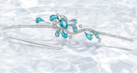 CHAUMET-Lumière d'eau collection-Tiara -diamonds-aquamarine
