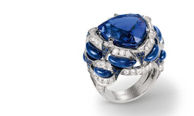 CHAUMET-Ring-lumière d'eau-Tanzanite-diamonds Lapis Lazuli