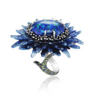 CHOPARD-Bague opale diamants