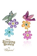 CHOPARD-Disney collection, Sleeping beauty earrings- emeralds-tsavorites-amethysts-paraibas tourmalines-sapphires