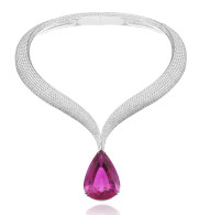 CHOPARD-Red Carpet Collection- necklac-123.24ct rubellite-diamonds