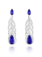 CHOPARD-Red carpet collection,  earring-tanzanites-diamonds