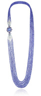 CHOPARD-Temptations necklace-tanzanite beads-diamonds-sapphires-amethysts