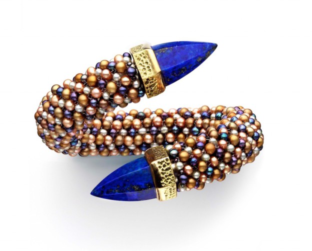 CHRIS DAVIES-bracelet-lapis lazuli-cultured pearls