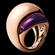 DE GRISOGONO- Collection Bocca ring-pink gold-amethyst