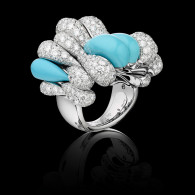 DE GRISOGONO-Collection Gocce -chite gold-diamonds-Turquoise