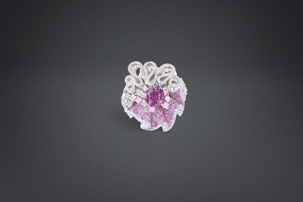 DIOR-Archi Cocotte collection-ring-sapphires, diamonds, white gold