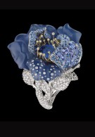 DIOR-Bal Bleu nuit- ring  high jewwelery collection-diamonds-sapphires- calcedony-tanzanites