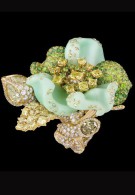 DIOR-Bal Champetre ring high jewellery collection-yellow gold-diamonds-chrysoprase-demantoide and tsavorite garnets