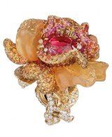 DIOR-Bal Vénitian ring-ellow gold- diamonds-coloured diamond- pink spinel-fire opal,-garnet-pink sapphiresr